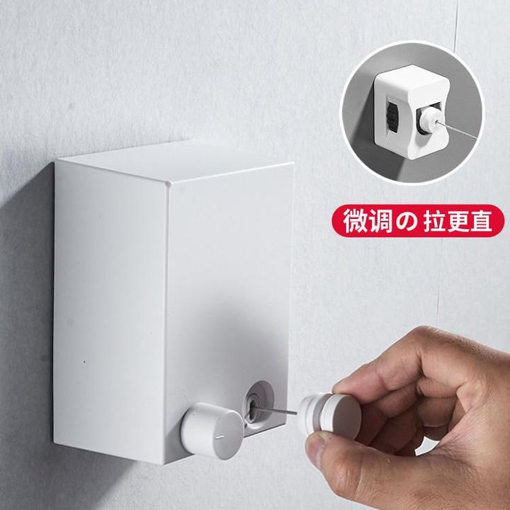 新疆包邮免打孔隐形阳台晾衣绳多功能伸缩钢丝绳晾衣架户外晒被子