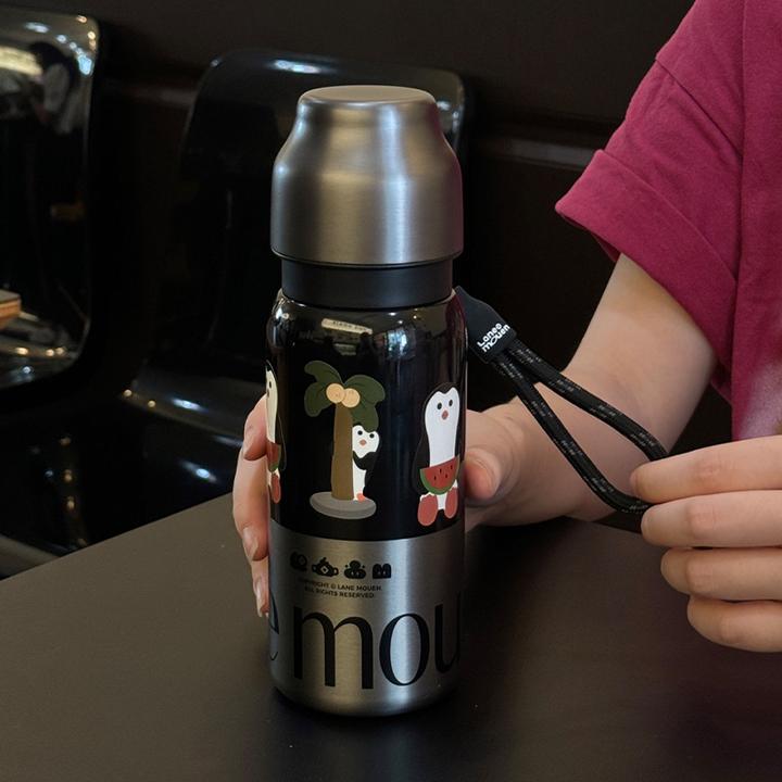 章鱼小姐的杯子大容量保温杯316L不锈钢女高颜值便携水杯生日礼物