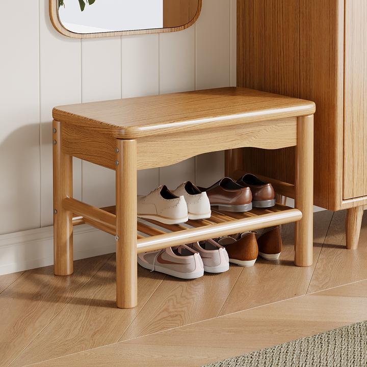 全实木换鞋凳门口家用穿鞋凳入户进门可坐鞋柜坐凳一体玄关长条凳