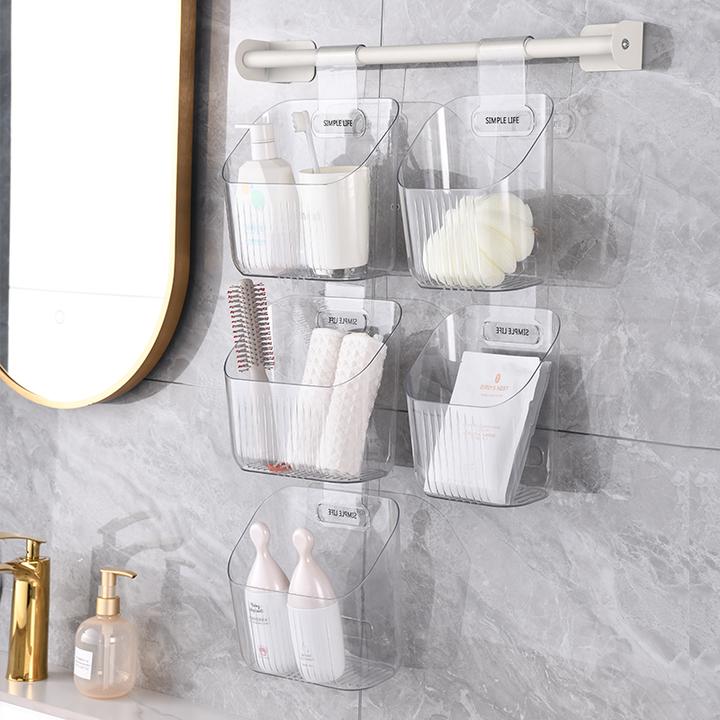 轻奢收纳筐姜蒜收纳篮多层厨房置物架卫生间浴室壁挂式小挂篮分格