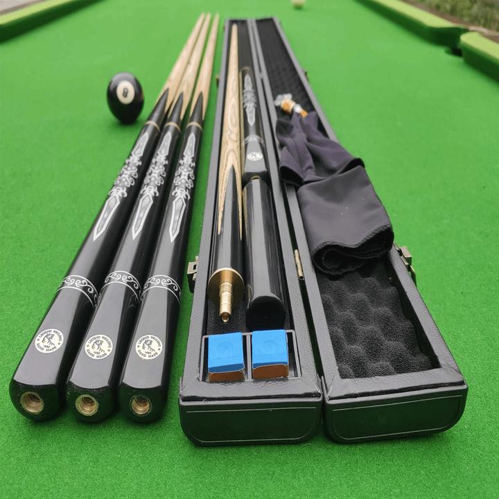 镭射战神高档台球杆分体小头中式斯诺克美式黑八九球杆法入门推荐