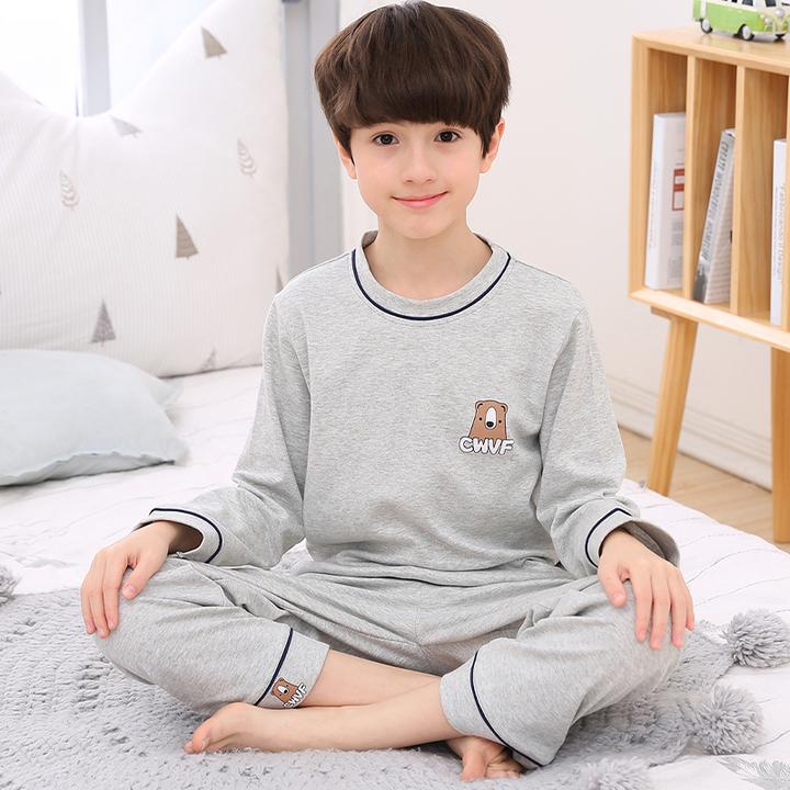 【现货速发】儿童睡衣男童男孩中大童6-12岁春秋纯棉薄款长袖家居服