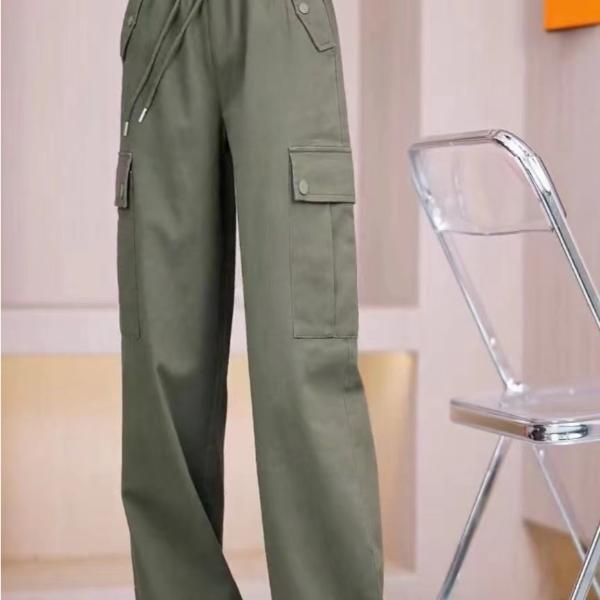 纯色百搭垂感高腰阔腿裤女显瘦设计感春夏秋运动百搭长裤子可两穿