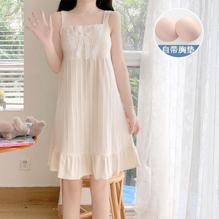 夏季性感吊带睡裙女网红爆款2024新款学生甜美可爱无袖睡衣家居服