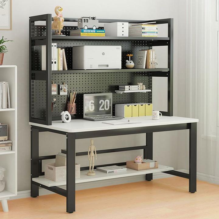 洞洞板电脑桌台式桌书桌双层一体家用卧室学生学习桌写字桌写字台