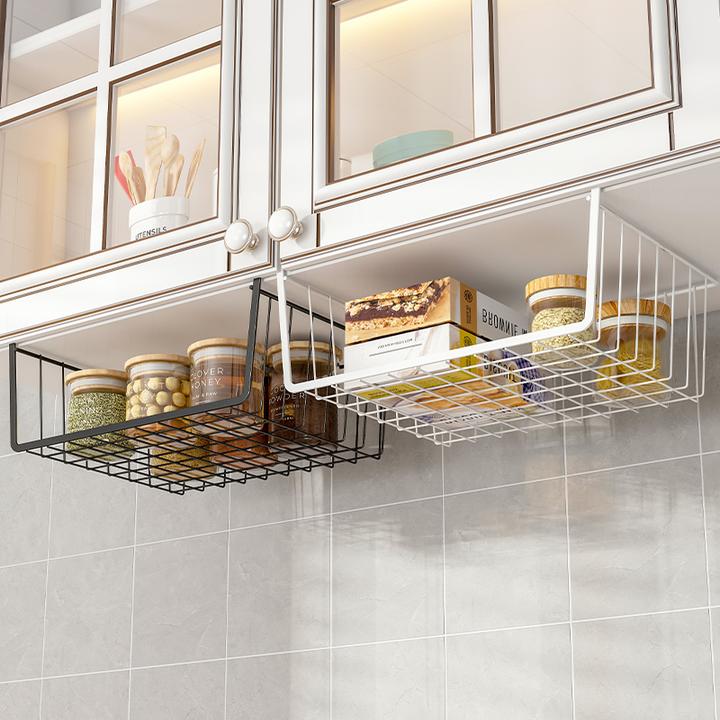 系家厨房挂篮免打孔橱柜收纳架置物架宿舍挂式储物神器壁挂调料架