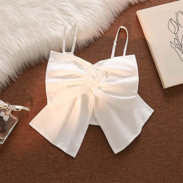 甜甜少女定制~超好看蝴蝶结吊带上衣女夏季新款辣妹气质抹胸背心