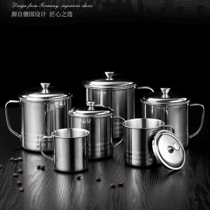 网红爆款正品不锈钢杯子口杯茶杯学生带盖家用成人喝水保温大容量