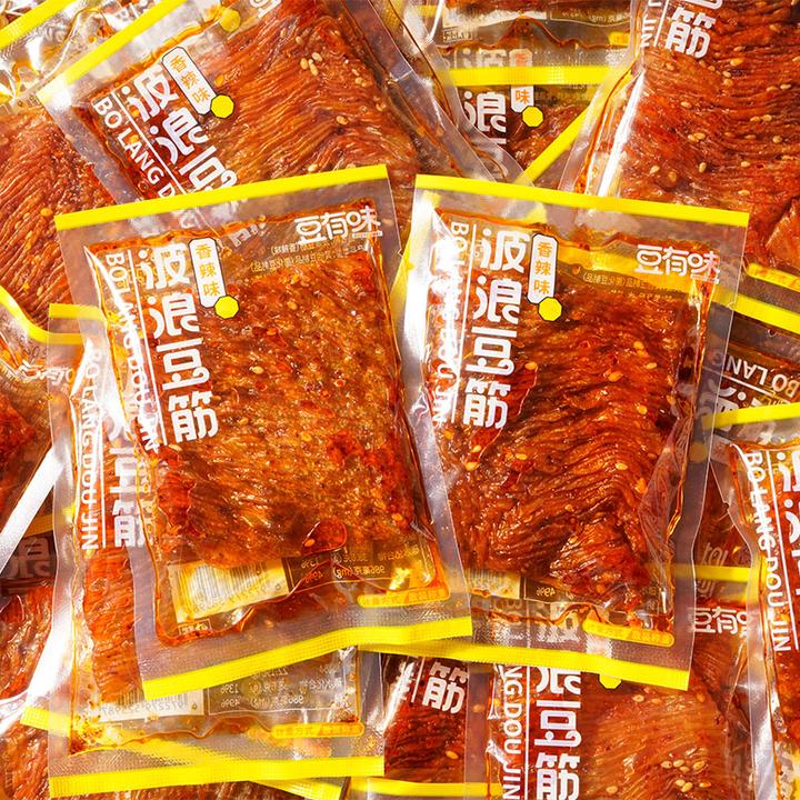 馋小乖波浪豆筋鞋底辣条豆皮辣片豆制品零食儿时休闲小吃小包装
