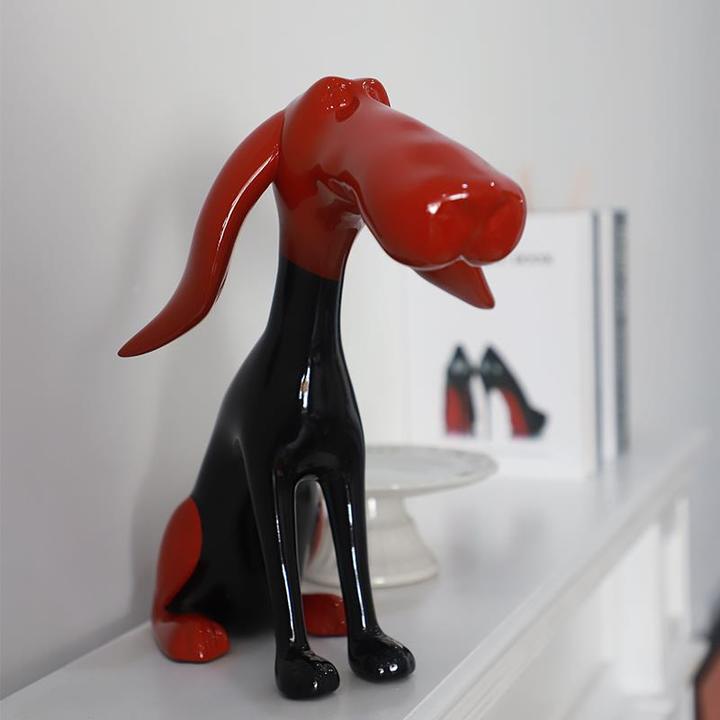德国小狗摆件入户玄关电视柜酒柜高级感小众儿童房轻奢高档装饰品