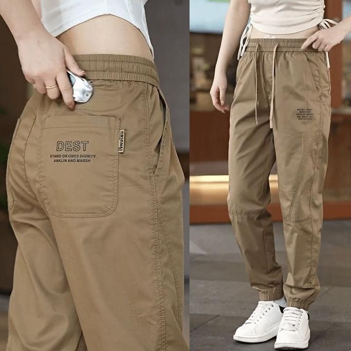 2025工装秋天男士休闲裤子男宽松束脚百搭秋冬厚款新款运动九分裤
