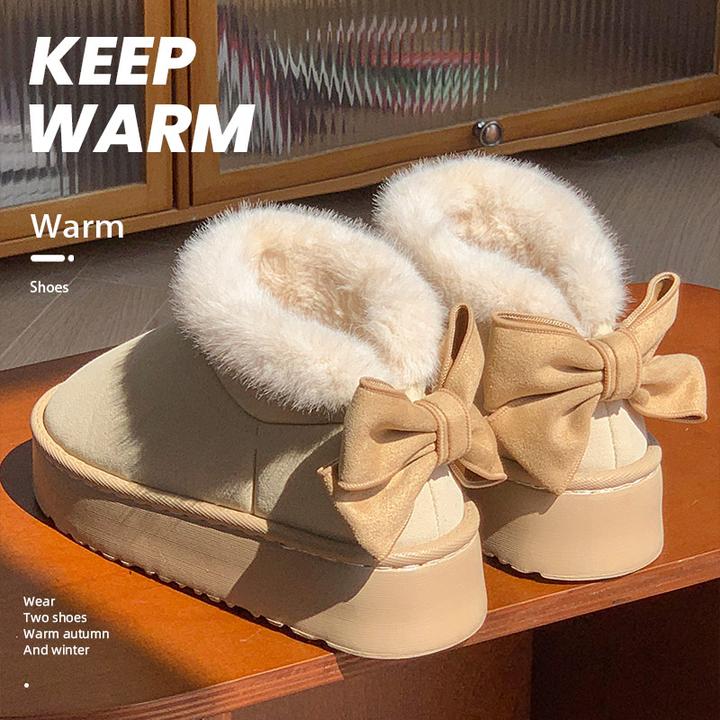加绒加厚厚底雪地靴女冬季东北女款2024新款爆款女士冬款保暖棉鞋