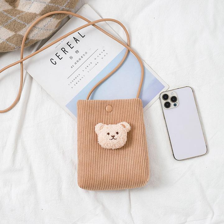 可爱绒面毛毛包迷你网红秋冬百搭手机包斜挎女ins小巧轻便小包