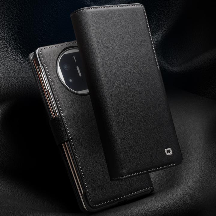 适用于华为mate x5头层牛皮手机壳翻盖经典商务保护套高档真皮套