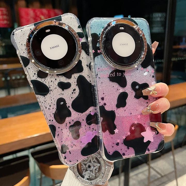 适用华为mate60系列苹果新款手机壳个性高级渐变斑点全包大孔镜头