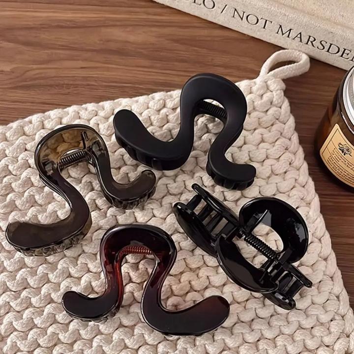 松弛感新款波浪百搭半扎发高级感后脑勺发饰发夹头饰