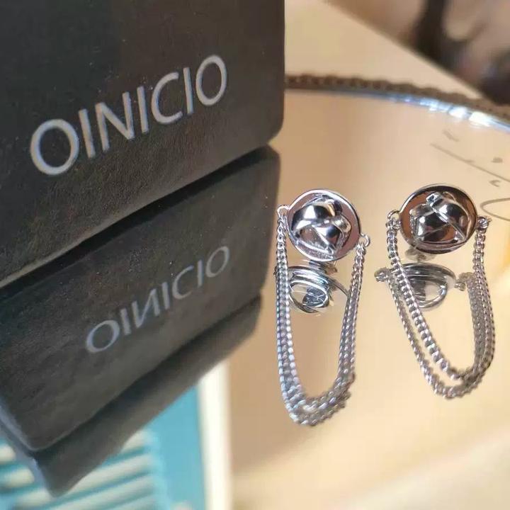 OINICIO/初印 925银耳饰 papi酱同款襁褓简约耳钉链中性风耳饰