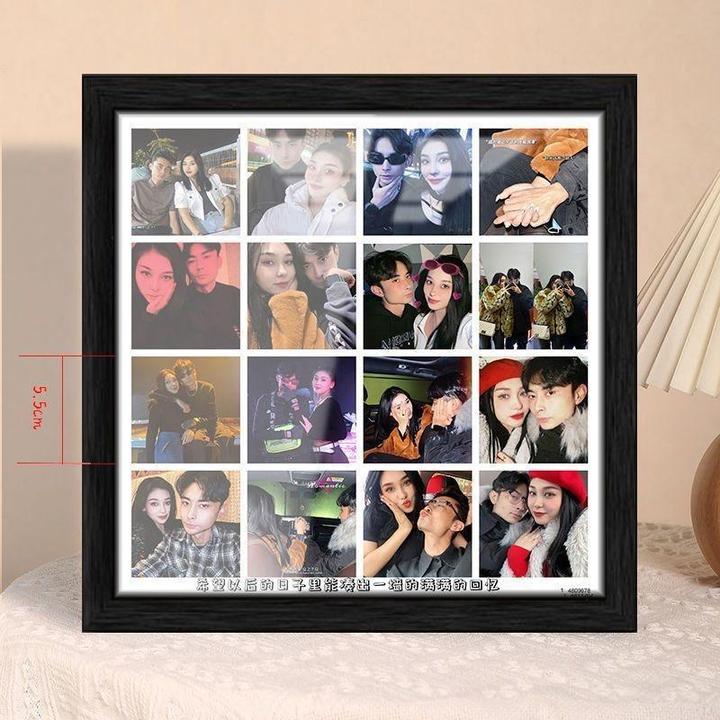 七夕情人节礼物九宫格相框洗照片定制diy情侣纪念册打印摆台画框