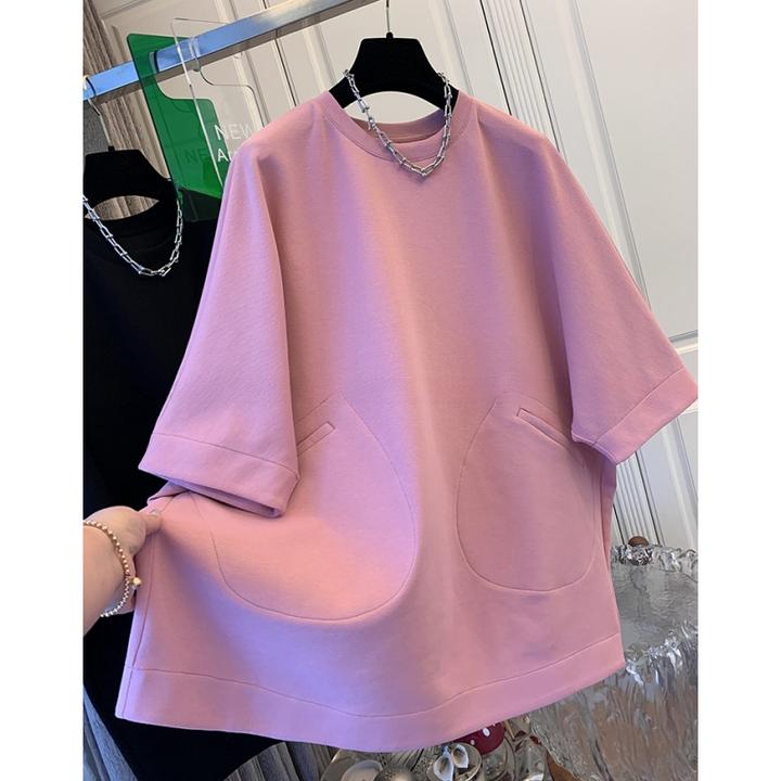 气质高级感超好看宽松短袖T恤连衣裙子韩版大码上衣女2024夏新款