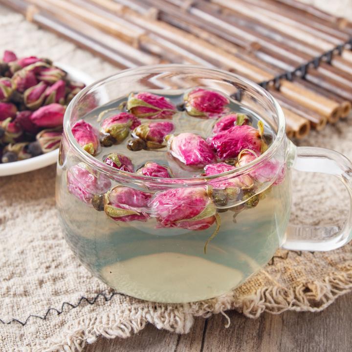 重瓣红玫瑰花茶代用花草茶泡水80克罐装玫瑰醇香玫瑰花茶luca品质