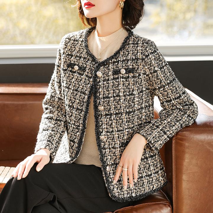 俞兆林妈妈秋装2024新款气质小香风外套中年女装上衣阔太太西服春