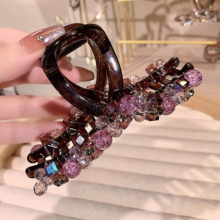 11公分大号抓夹紫色高端发夹大抓夹气质发卡彩色韩版网红时尚百搭