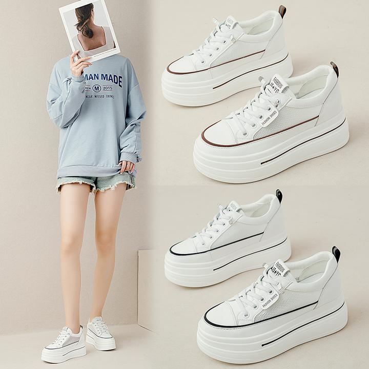（清仓）厚底内增高女鞋2025春夏季新款休闲鞋韩版小白鞋女时尚百搭