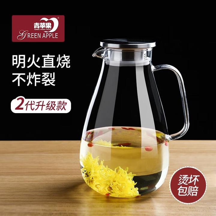 玻璃冷水壶凉水壶家用耐高温凉水杯耐热防爆凉水壶家用耐高温玻璃