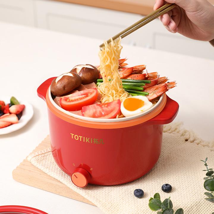 TOTIKI/拓几便携带蒸笼真正陶瓷釉电煮锅不粘锅1-3人专业泡面锅