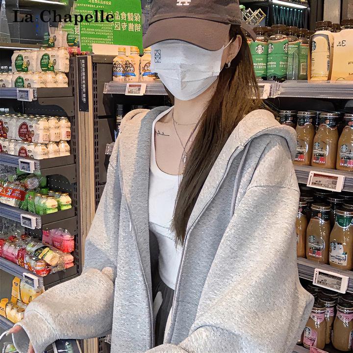 十色可选露思同款慵懒风卫衣女2024爆款春秋季宽连帽上衣开衫外套