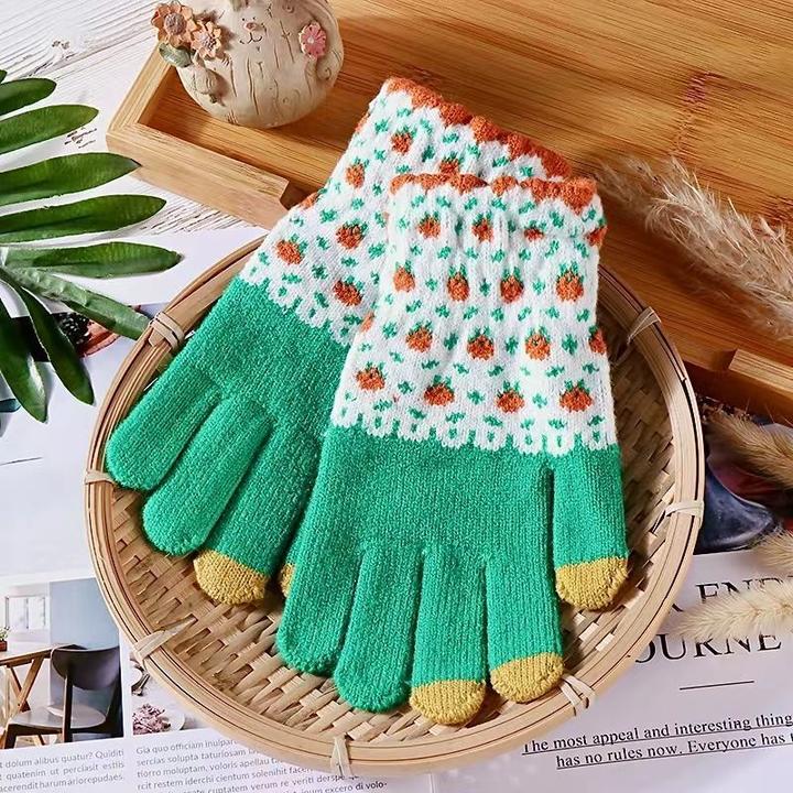 手套手套女秋冬季加绒加厚自发热保暖加棉韩版可爱骑车开车触屏