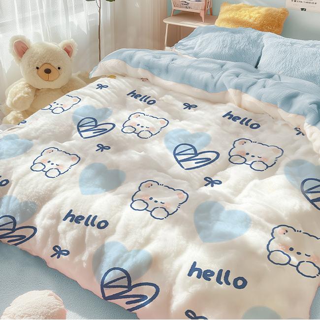 冬季加厚牛奶绒被子冬被宿舍单人学生保暖被芯2025新款双人秋冬被