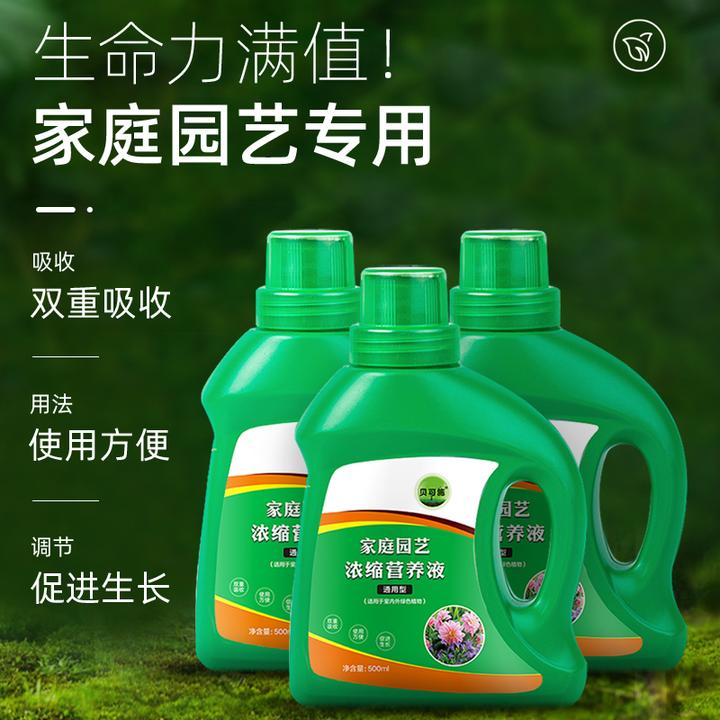 拍一发三营养液植物通用型花肥家用盆栽植物水培富贵壮苗促花园艺
