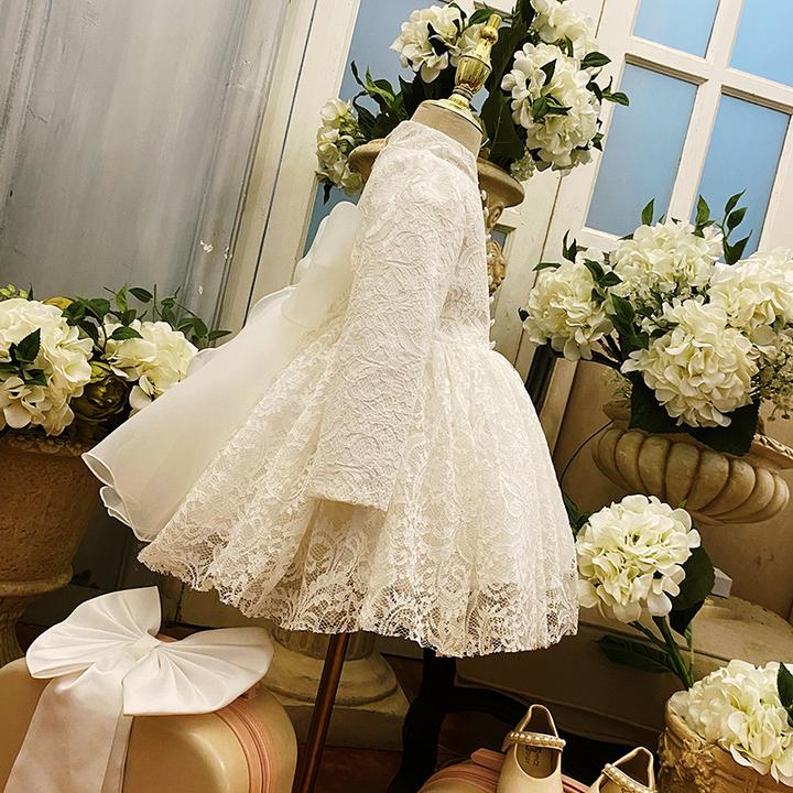 女童礼服轻奢小众高端2025新秋季蓬蓬纱公主裙花童婚礼小女孩礼服