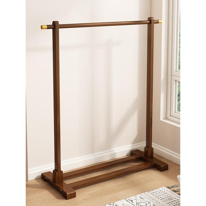 实木衣架家用落地挂衣架卧室衣帽架移动客厅挂衣服架子室内晾衣架