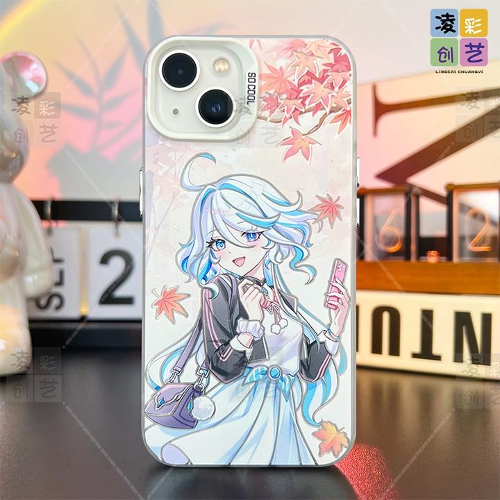 凌彩创艺适用于苹果华为小米游戏周边秋日原神合集IMD彩银透银壳