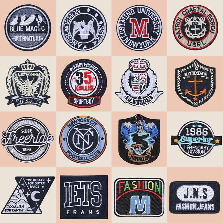 免缝羽绒服补丁贴高级衣服自粘刺绣图案布贴裤子破洞无痕修复贴布