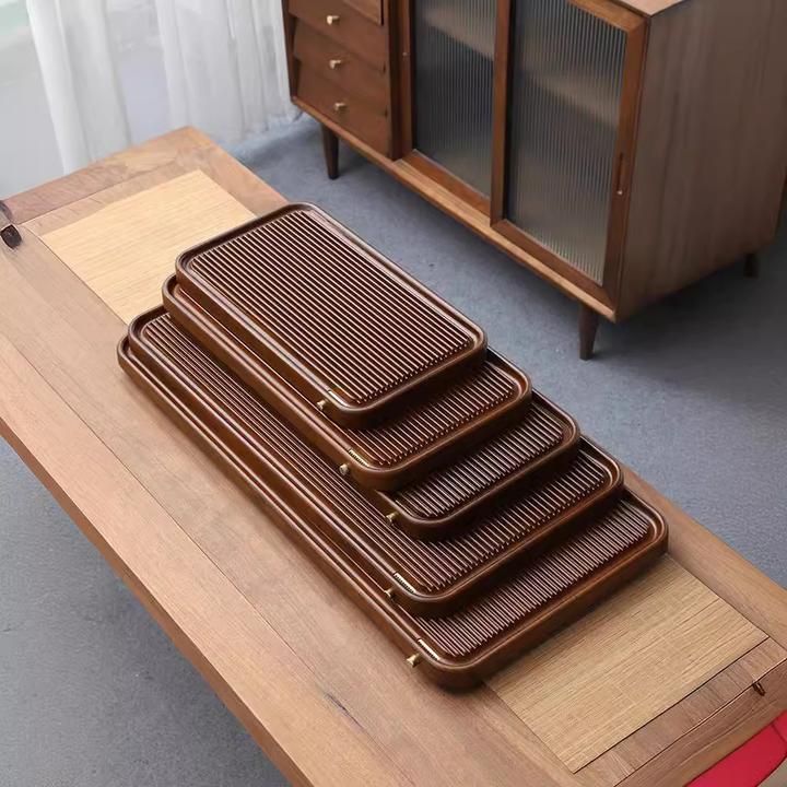 *整块高端实木茶盘家用功夫茶海排水小型干泡茶台办公室大板茶台