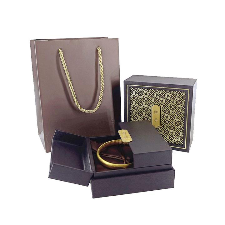 首饰盒/箱 传承古法金珠宝首饰盒复古风双开盒佛珠玉器手串礼品盒