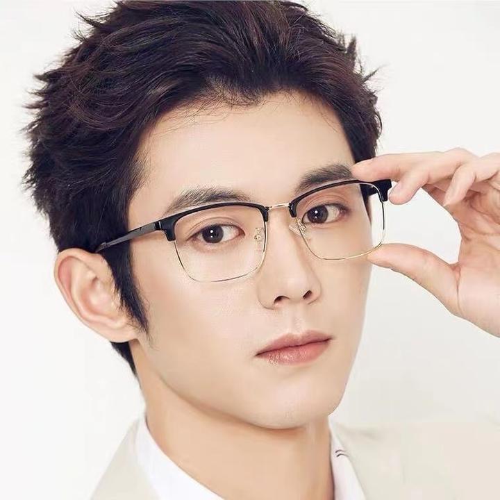 新款变色近视眼镜男感光防辐射抗蓝光可配度数潮流学生平光镜2753