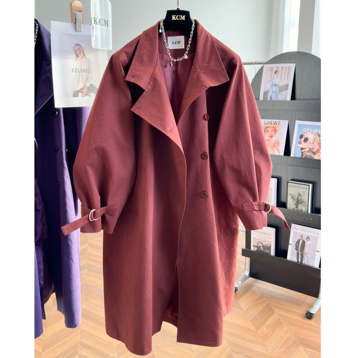 2024新款高级感气质立领英伦风衣女春秋宽松休闲中长款大衣外套潮
