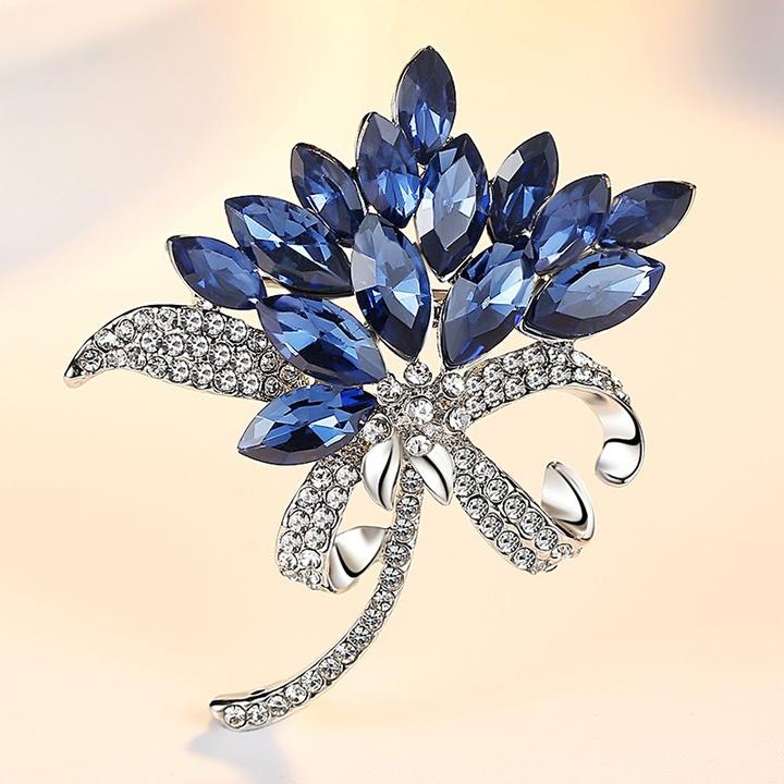 【米拉推荐】ML01023- 蓝色妖姬胸针