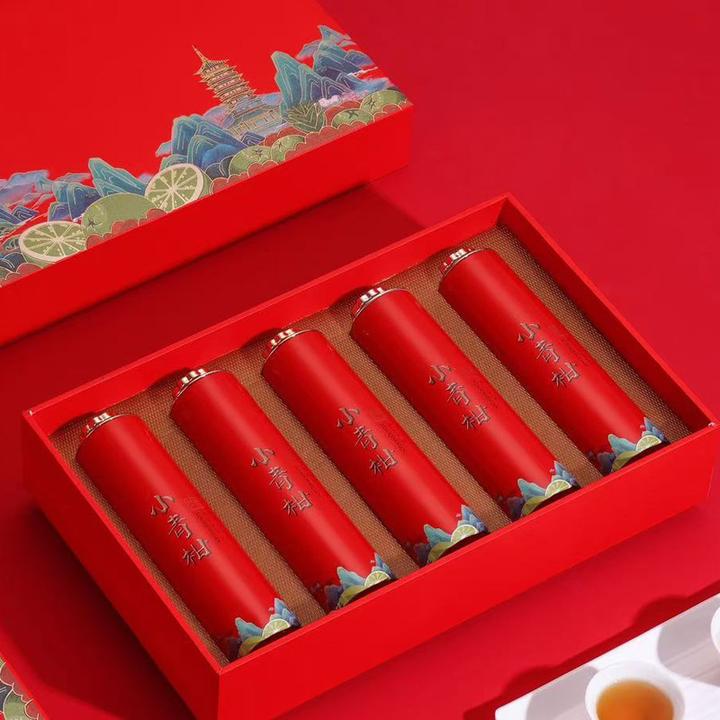 正宗新会小青柑陈皮普洱茶熟茶高档罐装礼盒装过节礼品定制印logo