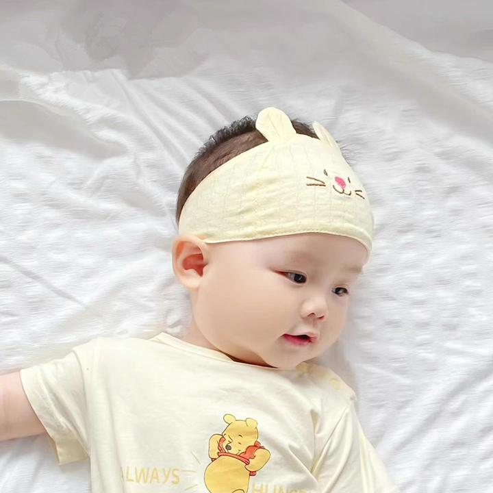 婴儿夏天遮脑门帽子薄款宝宝护囟门帽新生儿可爱空顶帽夏胎帽凉帽