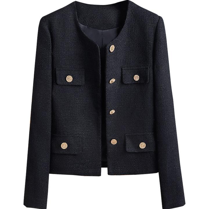 丝柏舍2025秋装新款女士时尚通勤气质长袖小香风外套S33B3878A