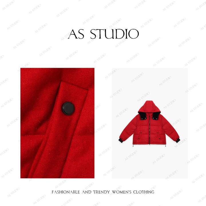 【AS劳伦】24新可拆卸两穿马甲面包鹅绒服AS24DWT225