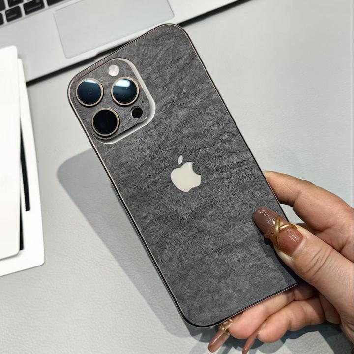 彩膜图案 皮纹全包膜 手机背膜边框膜 12以上型号背膜