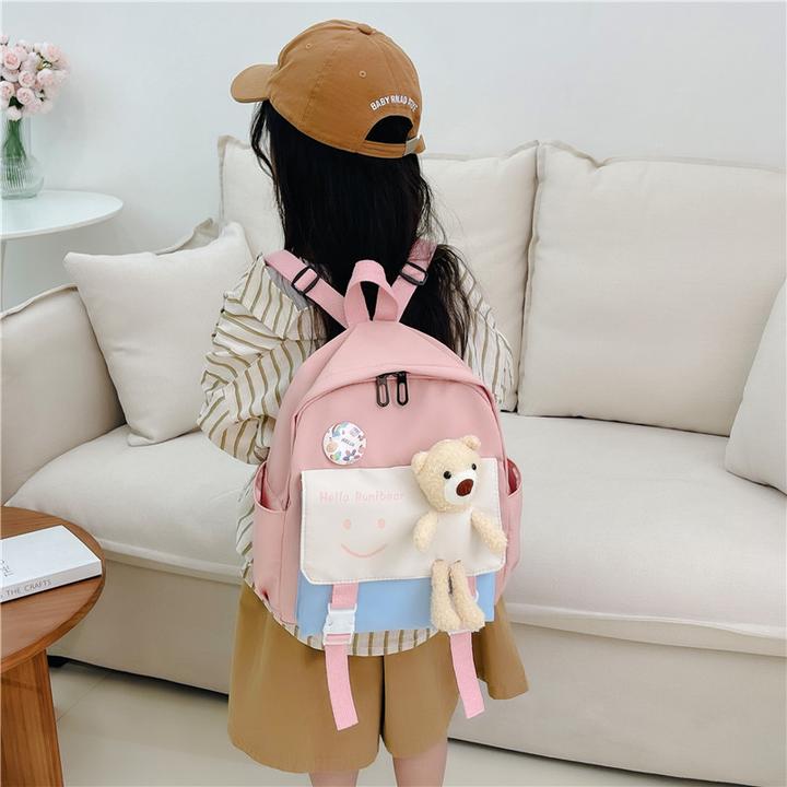 女童背包双肩出游包可爱女孩幼儿园书包旅行春游儿童休闲旅游小包