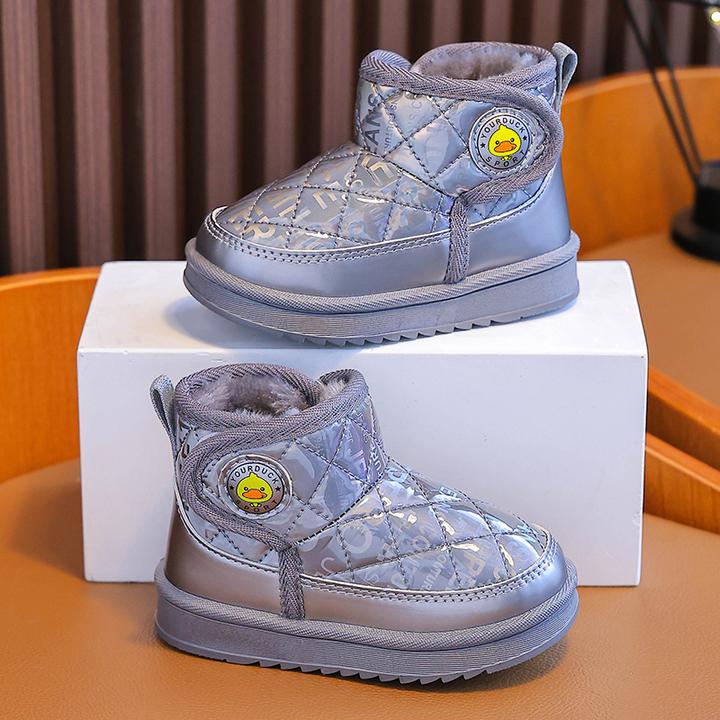 小黄鸭儿童雪地靴女童冬季防滑加绒加厚棉鞋男童保暖儿童夏季鞋子