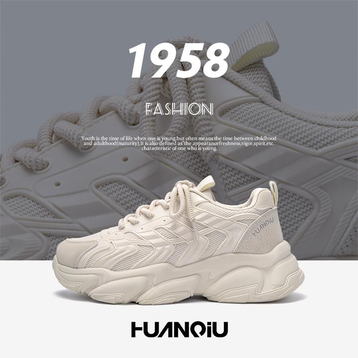 环球百搭厚底小白鞋潮流老爹鞋子男款2025新款秋季男鞋休闲运动鞋